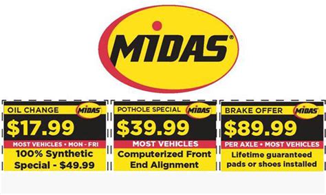 midas prices for oil change